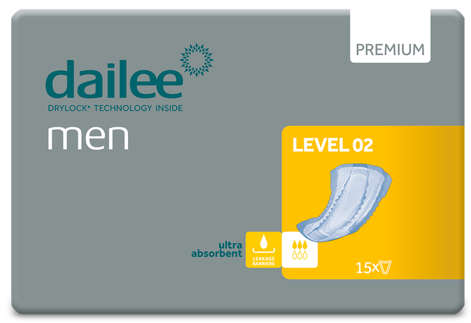 DAILEE Men Premium Level 2 ieliktņi uroloģiskai aizsardzībai, 15 gab.