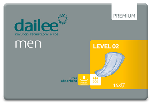 DAILEE Men Premium Level 2 ieliktņi uroloģiskai aizsardzībai, 15 gab.
