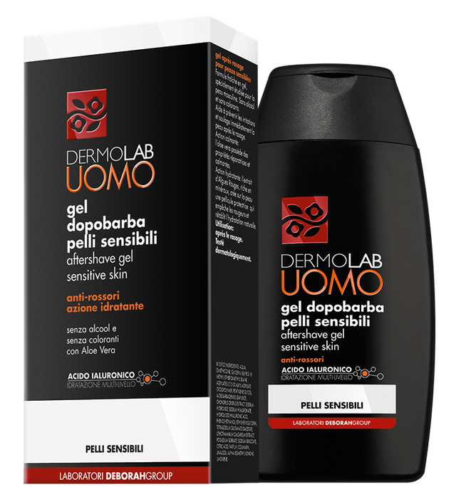 DERMOLAB Uomo gels jutīgai ādai pēc skūšanās, 120 ml