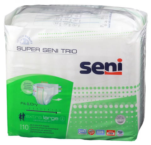 SENI Super Trio Extra Large pieaugušo autiņbiksītes – 10 vienības