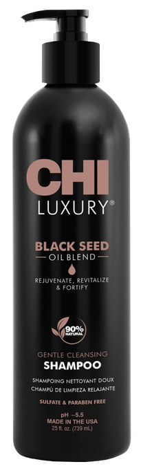 CHI LUXURY Gentlā Black Seed Šampūns attīrīšanai, 739 ml