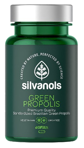 SILVANOLS Premium kapsulas ar zaļo propolisu, 60 gab.
