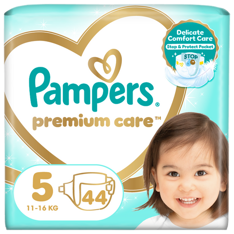PAMPERS Premium Care Junior-5, 44 gab., 11-25 kg autiņbiksītes