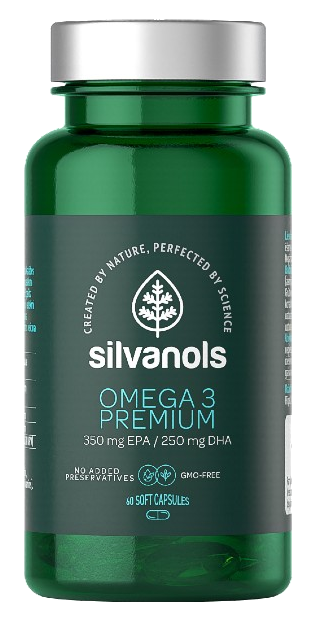 SILVANOLS Premium kapsulas ar Omega 3, 60 gab.