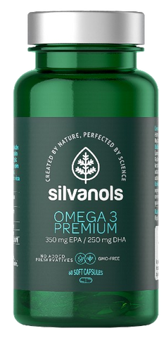 SILVANOLS Premium kapsulas ar Omega 3, 60 gab.