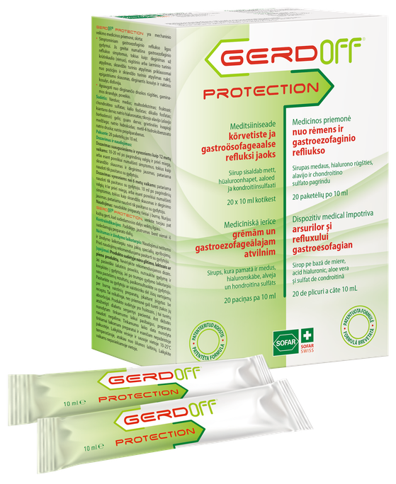 GERDOFF Aizsardzība 20 paciņu iepakojums pa 10 ml