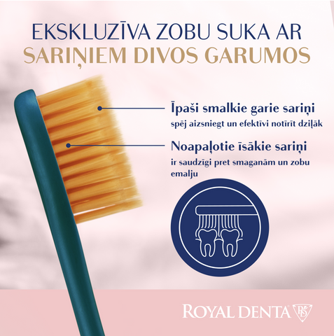 ROYAL DENTA Gold Super Soft – mīksti zobu birstes sarmiņi, 1 gab.