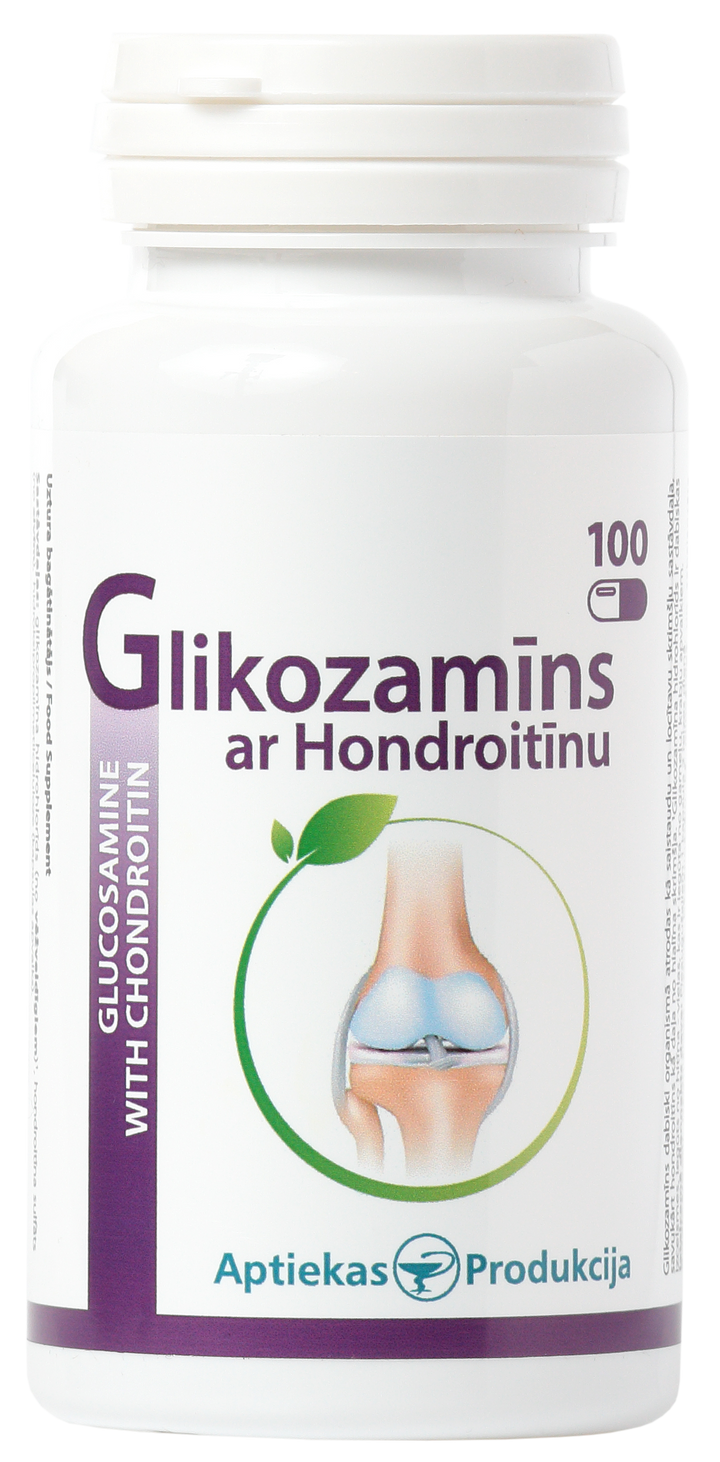 Glikozamīns un hondroitīns APTIEKAS PRODUKCIJA kapsulas, 100 gab.