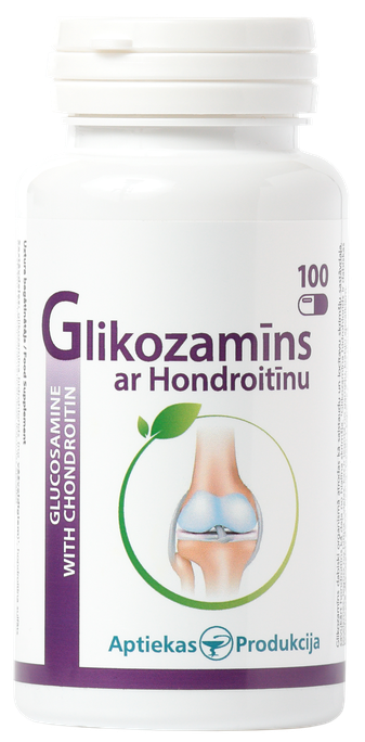 Glikozamīns un hondroitīns APTIEKAS PRODUKCIJA kapsulas, 100 gab.
