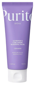 PURITO Luminous Ceramide nakts sejas maska atjaunošanai, 100 ml
