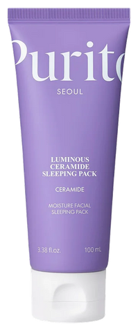 PURITO Luminous Ceramide nakts sejas maska atjaunošanai, 100 ml