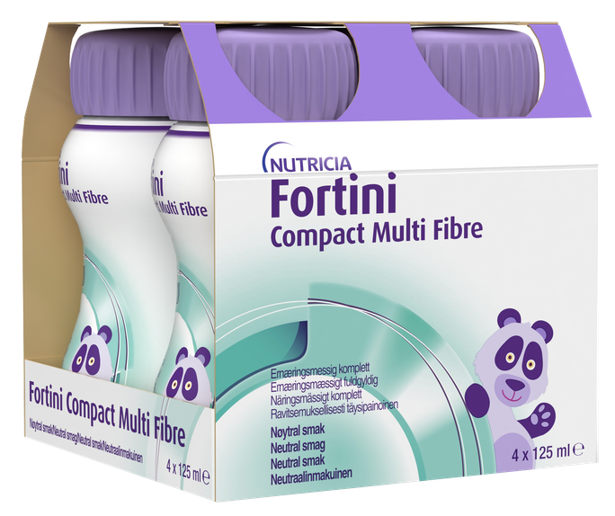 NUTRICIA Fortini Compact Multi Fibre dzēriens (bez garšas), 125 ml, 4 pudeles