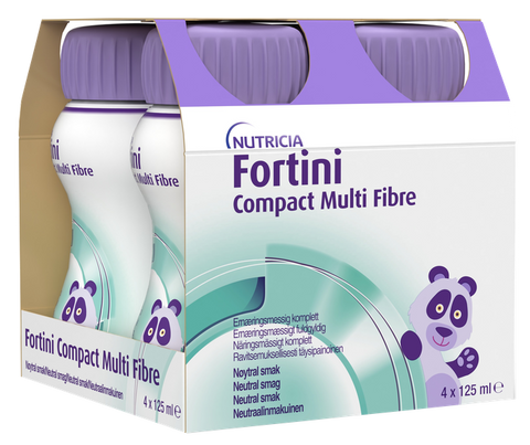 NUTRICIA Fortini Compact Multi Fibre dzēriens (bez garšas), 125 ml, 4 pudeles