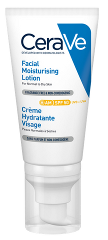 CERAVE Sejas krēms ar SPF 50 mitrināšanai, 52 ml