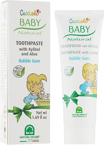 NATURA HOUSE Cucciolo — 50 ml bērnu zobu pasta ar Bubble-gum garšu