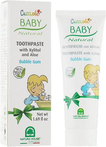 NATURA HOUSE Cucciolo — 50 ml bērnu zobu pasta ar Bubble-gum garšu