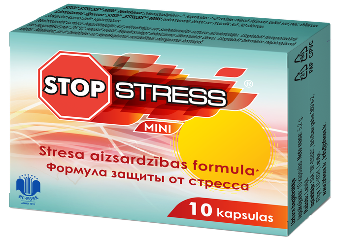 STOP STRESS Mini kapsulas 10 gabalu iepakojumā