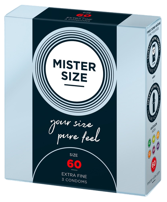 Prezervatīvi MISTER SIZE 60/195 mm, iepakojums ar 3 gab.