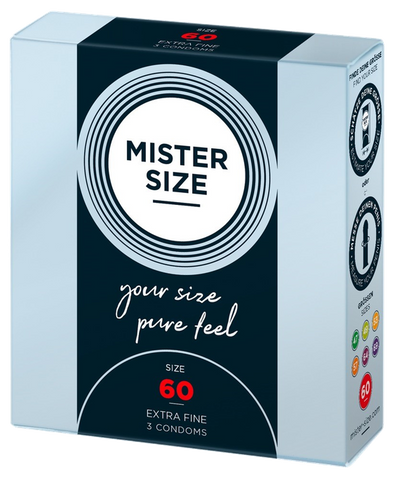 Prezervatīvi MISTER SIZE 60/195 mm, iepakojums ar 3 gab.