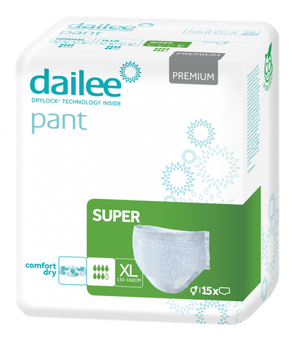 DAILEE Pant Premium Super XL - 15 absorpcisku biksīšu pāri urīna neatlaižu gadījumiem