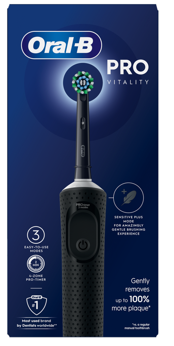 ORAL-B Vitality Pro melna elektriskā zobu birste, 1 vienība