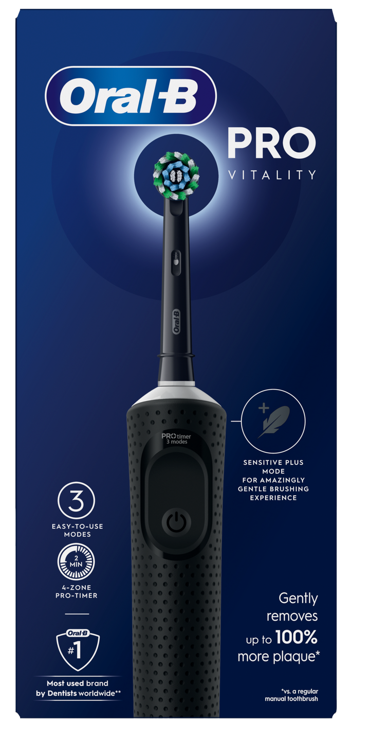 ORAL-B Vitality Pro melna elektriskā zobu birste, 1 vienība