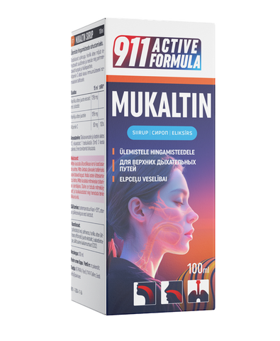 Mukaltin 911 Herbal Active Formula eliksīrs, 100 ml