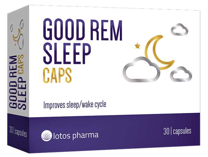 LOTOS PHARMA Good Rem Sleep - 30 kapsulu iepakojums miega uzlabošanai