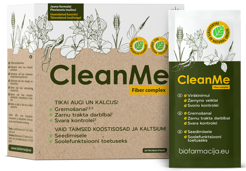 Clean Me pulveris paciņās (20 gab.) no BIOFARMACIJA