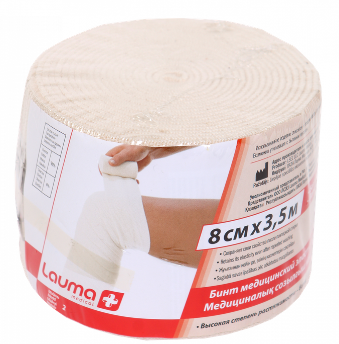Elastīga medicīniskā saite LAUMA MEDICAL 1 gab., 8 cm x 3,5 m