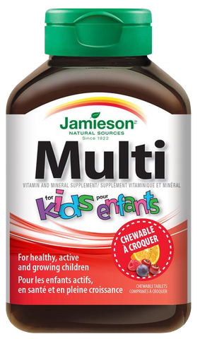 JAMIESON Vita-Vim Multi bērniem — 60 košļājamās tabletes ar daudzveidīgām garšām