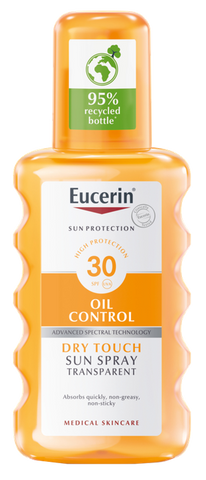 EUCERIN Sun Oil Control Dry Touch SPF30 200 ml izsmidzināms saules aizsarglīdzeklis ķermenim
