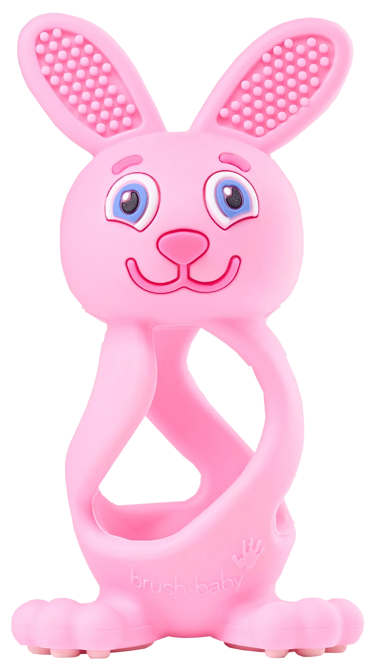 Rozā zobgrauznis BRUSH BABY Bobbie Bunny – 1 gab.