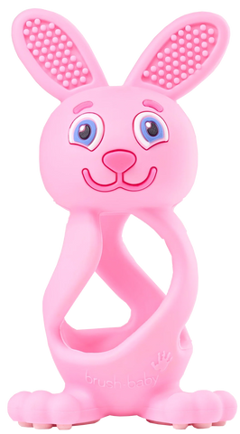 Rozā zobgrauznis BRUSH BABY Bobbie Bunny – 1 gab.