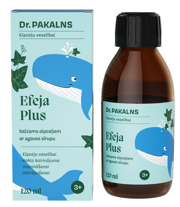 Balzams DR. PAKALNS ar efeju un agaves sīrupu Plus, 120 ml