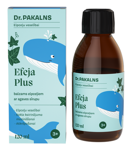 Balzams DR. PAKALNS ar efeju un agaves sīrupu Plus, 120 ml
