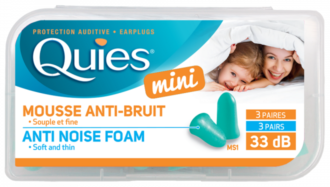 QUIES Mini poliuretāna putu ausu aizbāžņi — 6 gab.