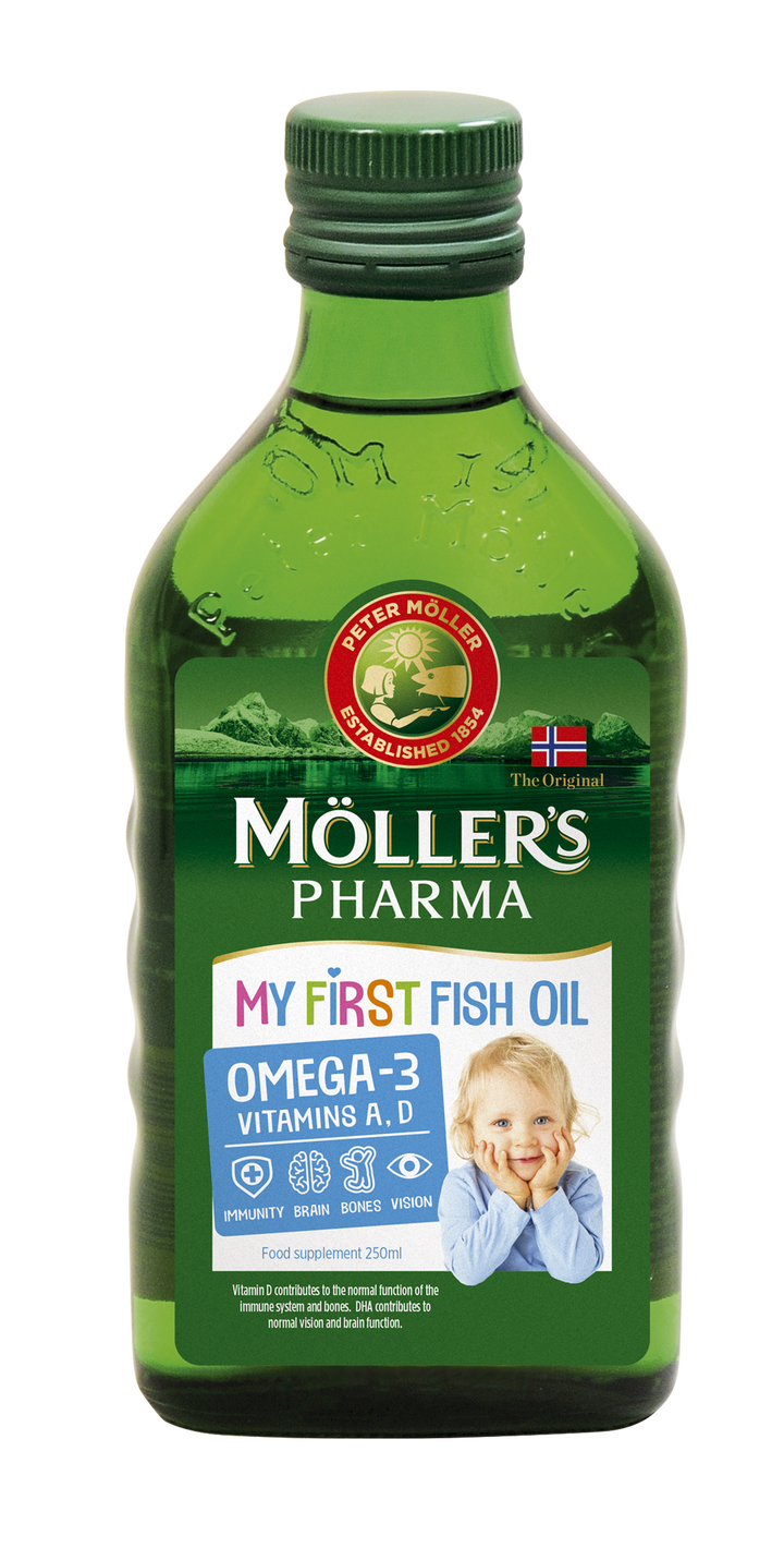 MOLLERS Baby - Mana Pirmā Zivju Eļļa 250 ml šķidrā formā