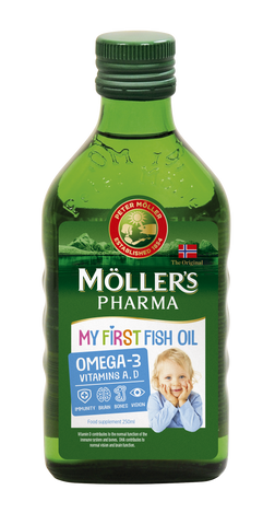 MOLLERS Baby - Mana Pirmā Zivju Eļļa 250 ml šķidrā formā