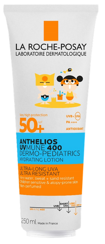 LA ROCHE-POSAY Anthelios UVMune 400 Dermo Pediatrics SPF50+ ķermeņa mitrinošs pieniņš, 250 ml