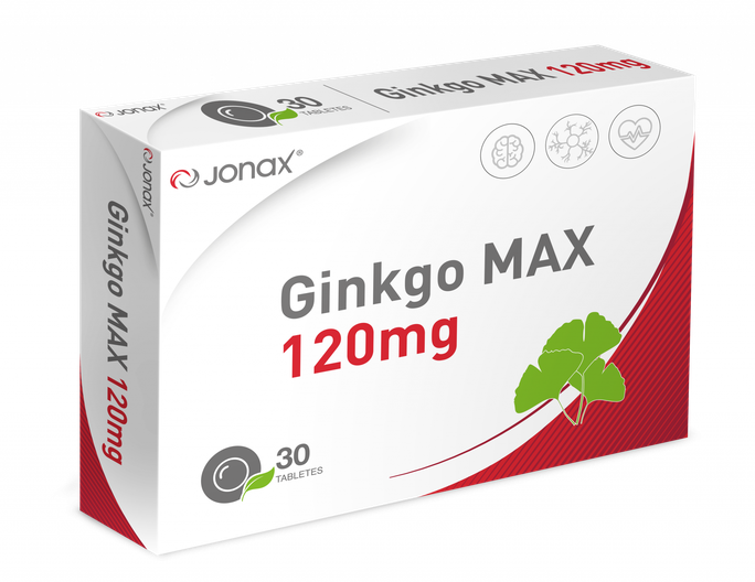 JONAX Ginkgo Max tabletes 120 mg, 30 vienības