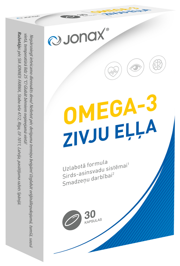 JONAX Kapsulas ar Omega-3, 30 gab.