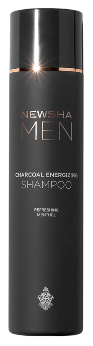 NEWSHA Men šampūns ar aktivētu ogles un energizējošu formulu, 250 ml