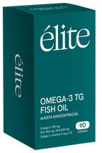 ELITE Fish Oil kapsulas Omega-3 TG, 90 gab.