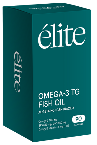 ELITE Fish Oil kapsulas Omega-3 TG, 90 gab.