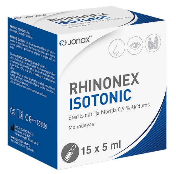JONAX Rhinonex Isotonic šķidrums 5 ml, 15 iepakojumi