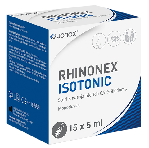 JONAX Rhinonex Isotonic šķidrums 5 ml, 15 iepakojumi
