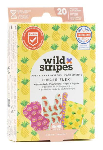 WILD STRIPES Flexi Food plāksteri pirkstiem, 20 gab.