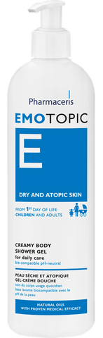 PHARMACERIS E Emotopic 400 ml dušas želeja