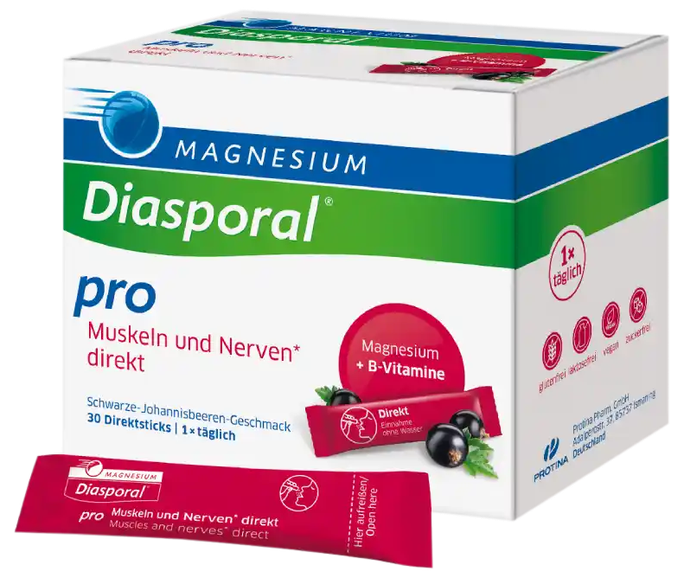 MAGNESIUM Diasporal Pro Nerviem un Muskuļiem, 30 paciņas